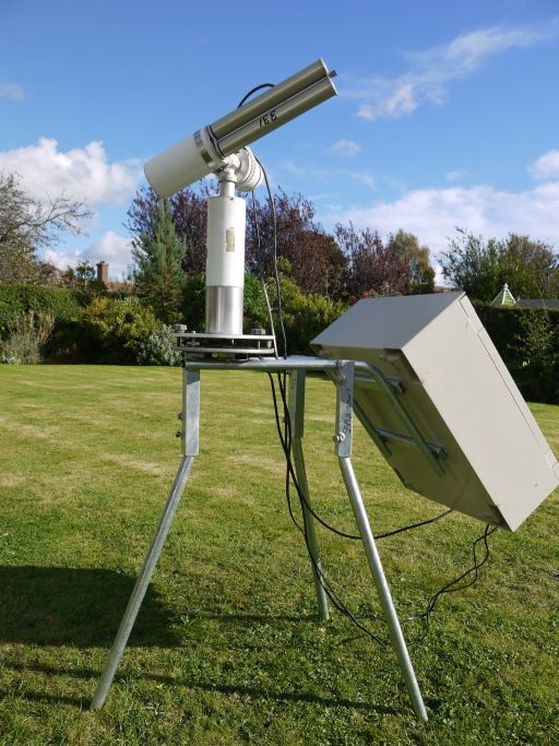 Cimel sunphotometer with mounting frame